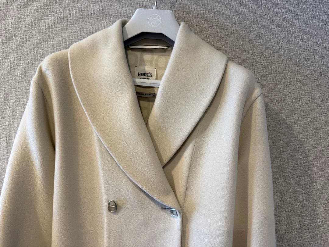 HERMES カシミアピーコート