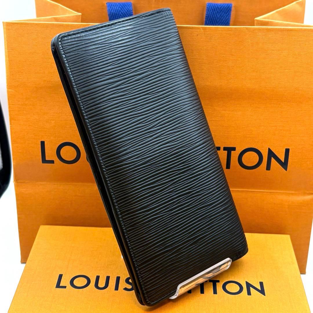 ルイヴィトン エピ ポルトフォイユ ブラザ ノワール 長財布 ブラック 美品