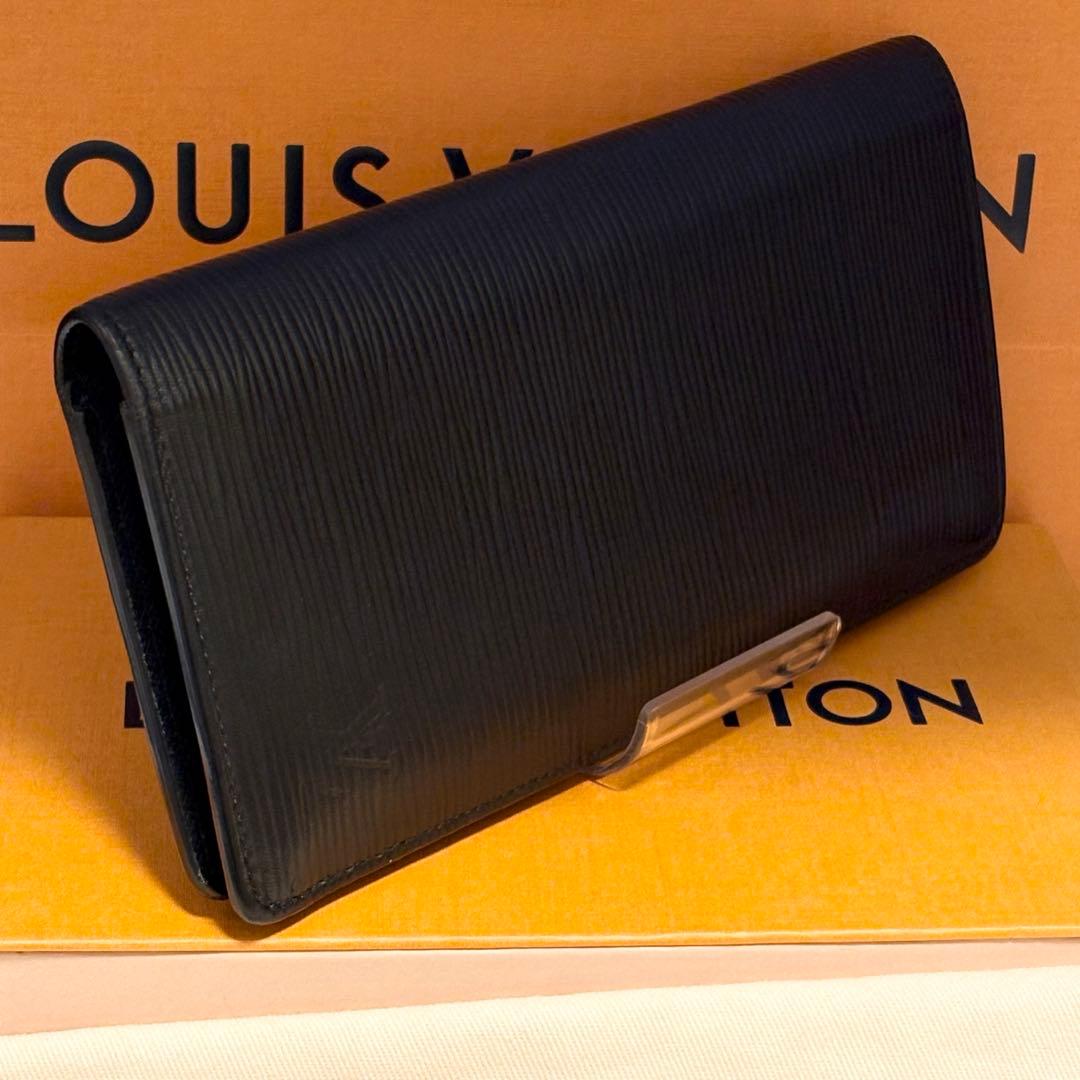 ルイヴィトン エピ ポルトフォイユ ブラザ ノワール 長財布 ブラック 美品
