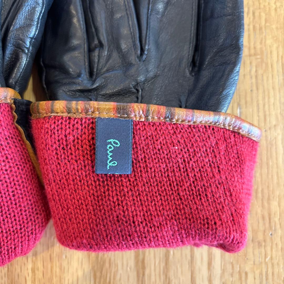 ポールスミス　黒レザー手袋