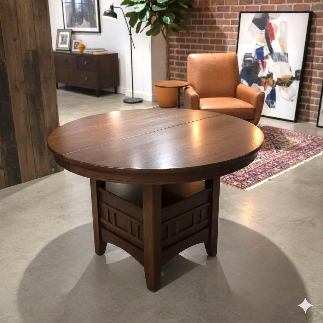 【HOE FURNITURE】拡張ラウンドテーブル◇クラシックダイニングテーブル