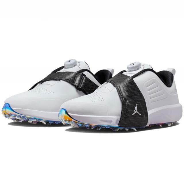 26.5cm ナイキゴルフ ジョーダン エア レブ 白 スパイク ゴルフシューズ