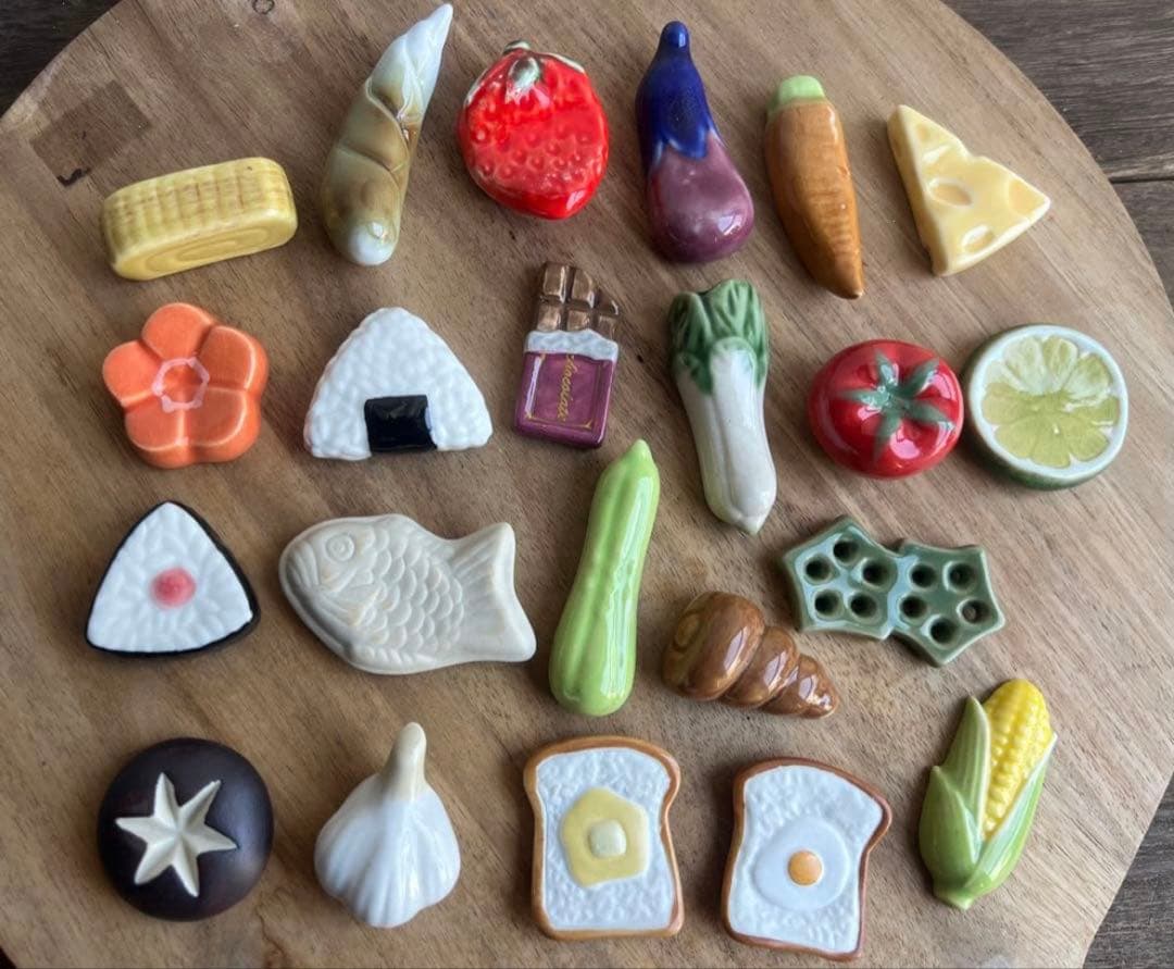 【新品】 食べ物の箸置き(22こ)