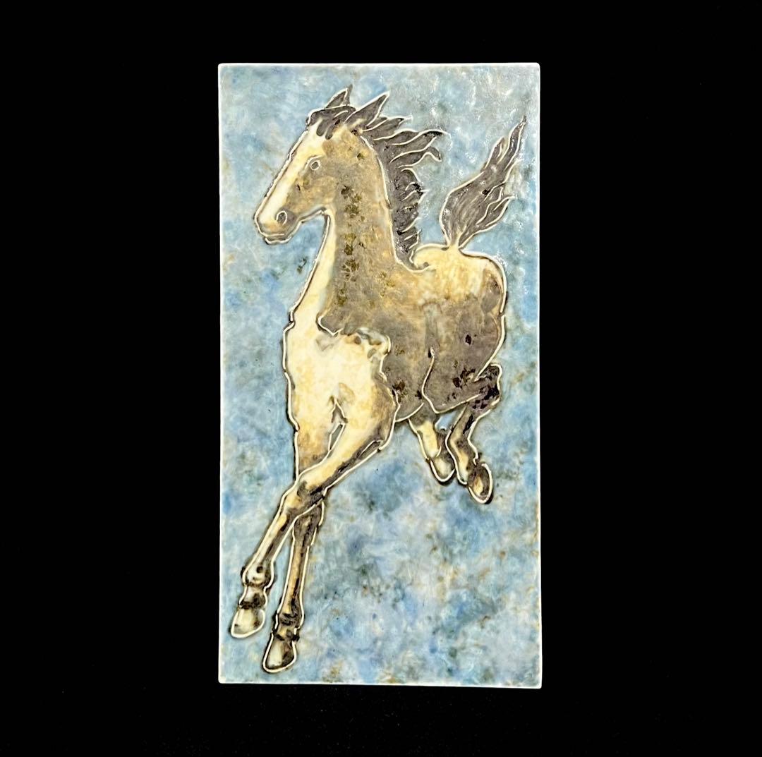 Meissenマイセン/※極稀少1級品陶板 馬 ホース マットグラズーワ