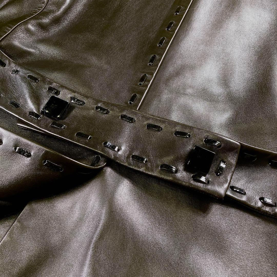 ルイヴィトン　ラムレザーコート　ジャケット　アンゴラ　カシゴラ　羊革　LV 34