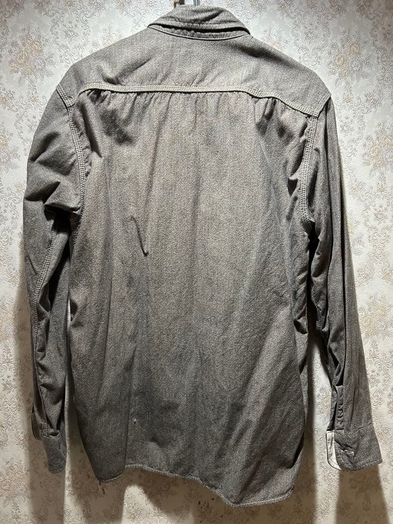 桃太郎ジーンズ シャンブレーデニム 出陣 ワークシャツ サイズ42