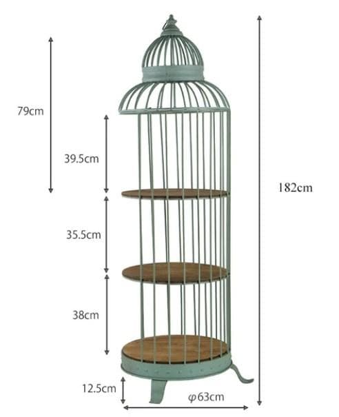 シェルフ 飾り棚 バードケージ アイアン シャビー ラック AN-47489