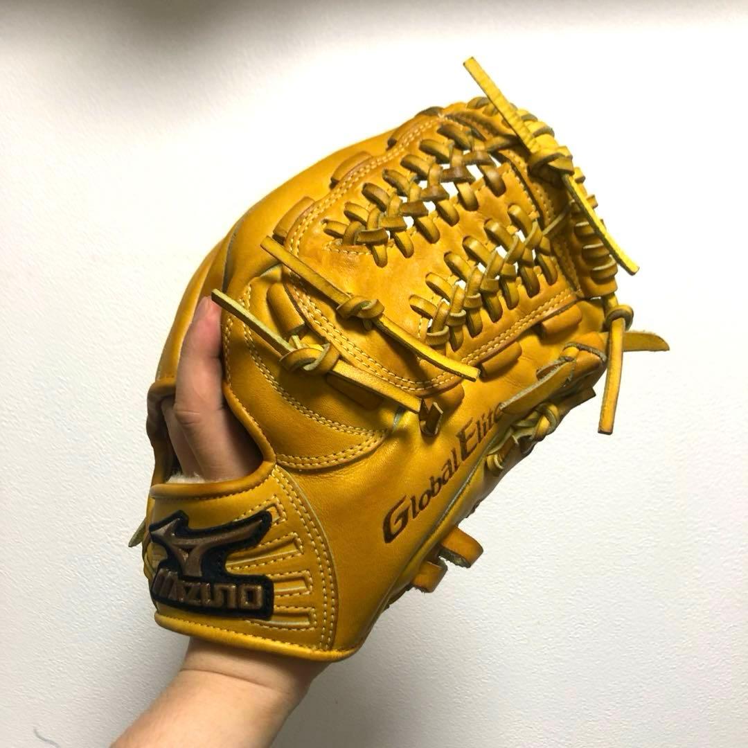 ミズノ グローバルエリート 型抜群 即戦力 極美品 硬式 内野手用グローブ