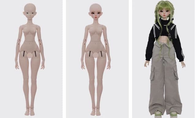 AX900 BJD 1/4 ドール本体 Yan 球体関節人形 ハンドメイド