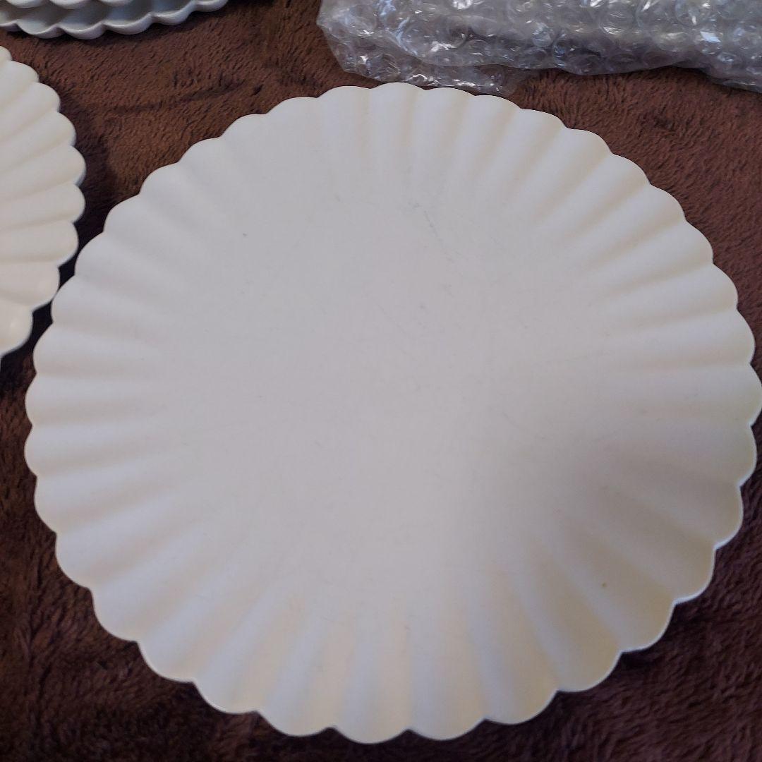 臼杵焼 輪花プレート 白 10枚 新品未使用 ４枚 開封済 ６枚