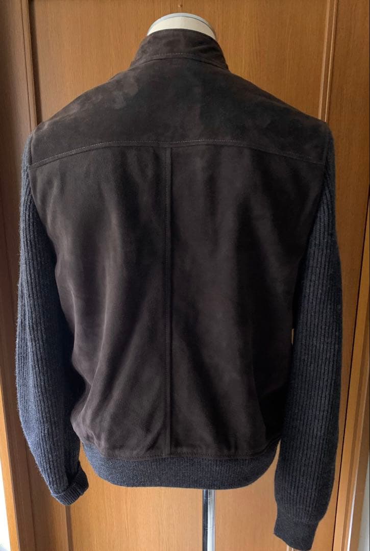 THE JACK LEATHER 肉厚スエードとニットの粋なコンビブルゾン