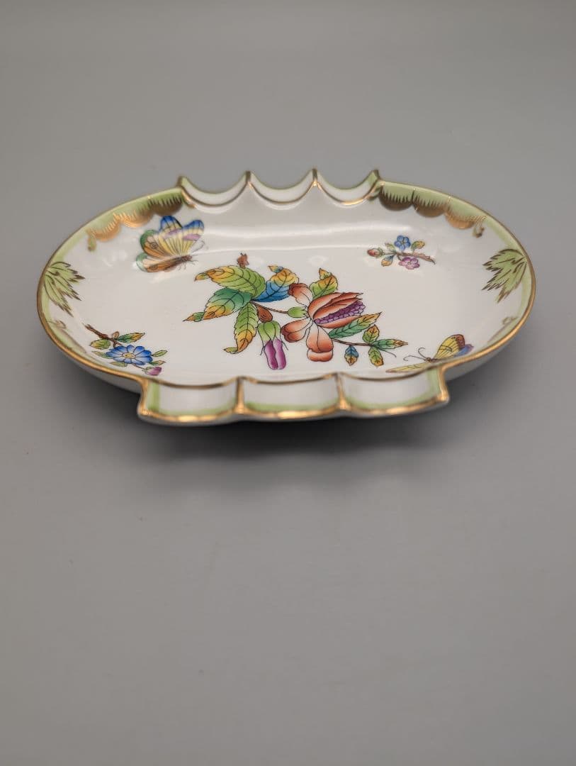 ヘレンド　ヴィクトリアブーケ　灰皿　アッシュトレイ　小物入れ　小皿