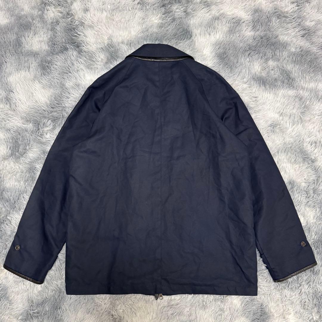 90s POLO by Ralph Lauren レザー切替 ステンカラーコート