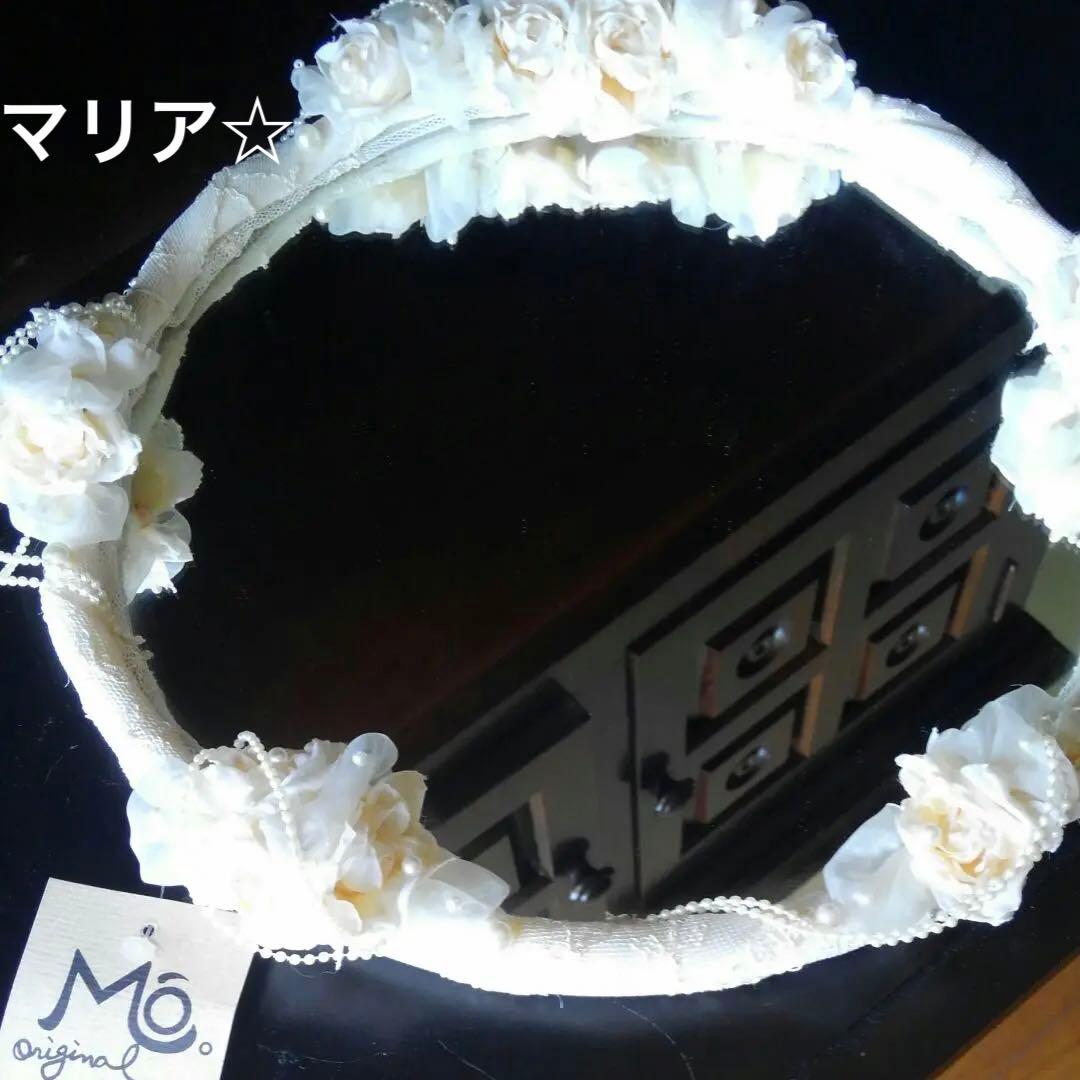 アメリカ花とパールの鏡USA 高級スタジオブライダルコレクション結婚祝い花嫁乙女