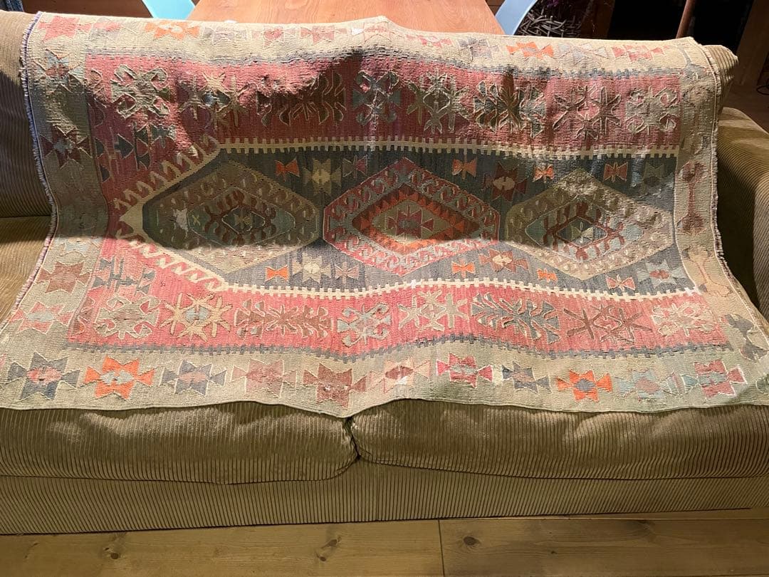 70年代オールドキリム トルコヴィンテージラグ　truck furniture