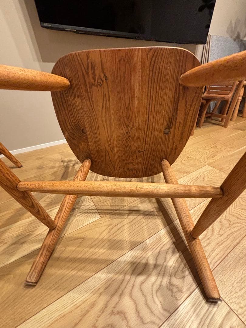希少　アメリカ製　ダイニングチェア　アームチェア　ウィンザーチェア　剥離