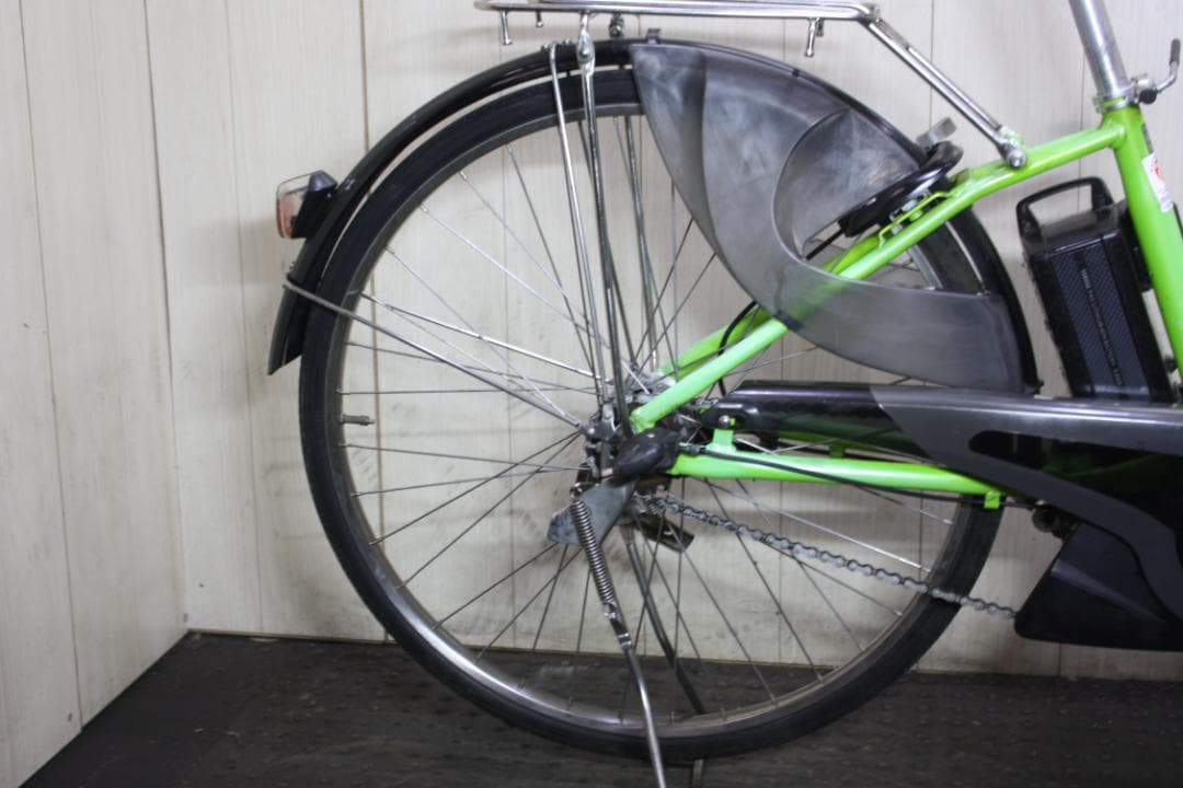 電動アシスト自転車 グリーン 前バスケット付き