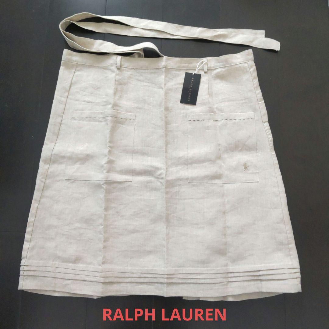 【新品】Ralph Lauren  麻ベージュエプロン