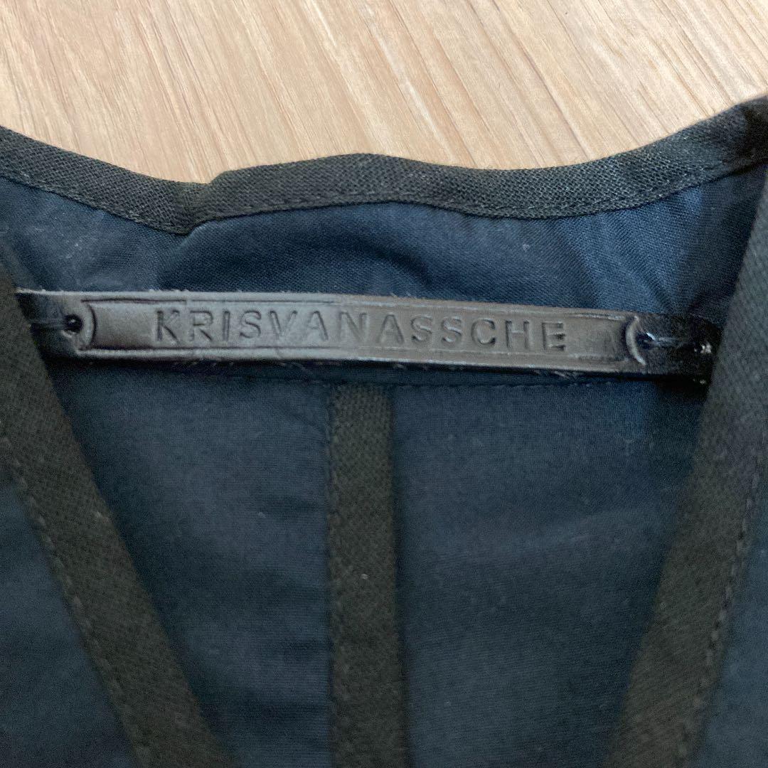 クリスヴァンアッシュ　ステンカラーコート　ブラック