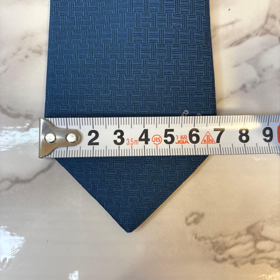 【極美品✨】HERMES ネクタイ　ファソネ　馬蹄　H柄　ネイビー　紺色　刺繍