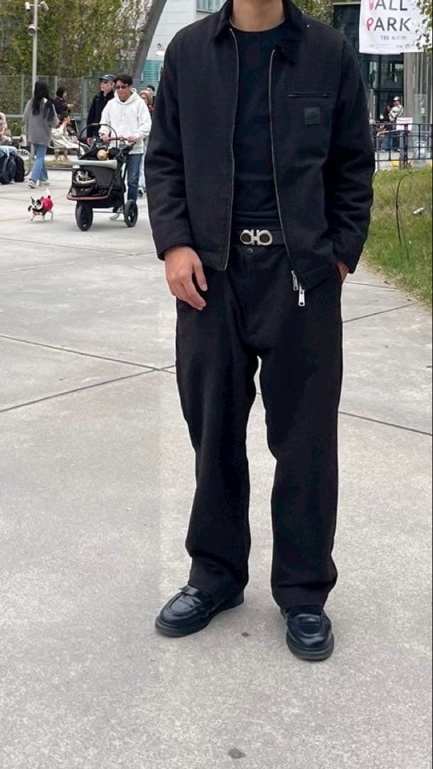 TRUMAN COAT - Chocolate / Black Sサイズ