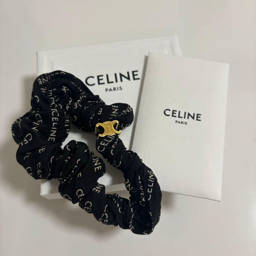 CELINE ヘアゴム シュシュ 黒