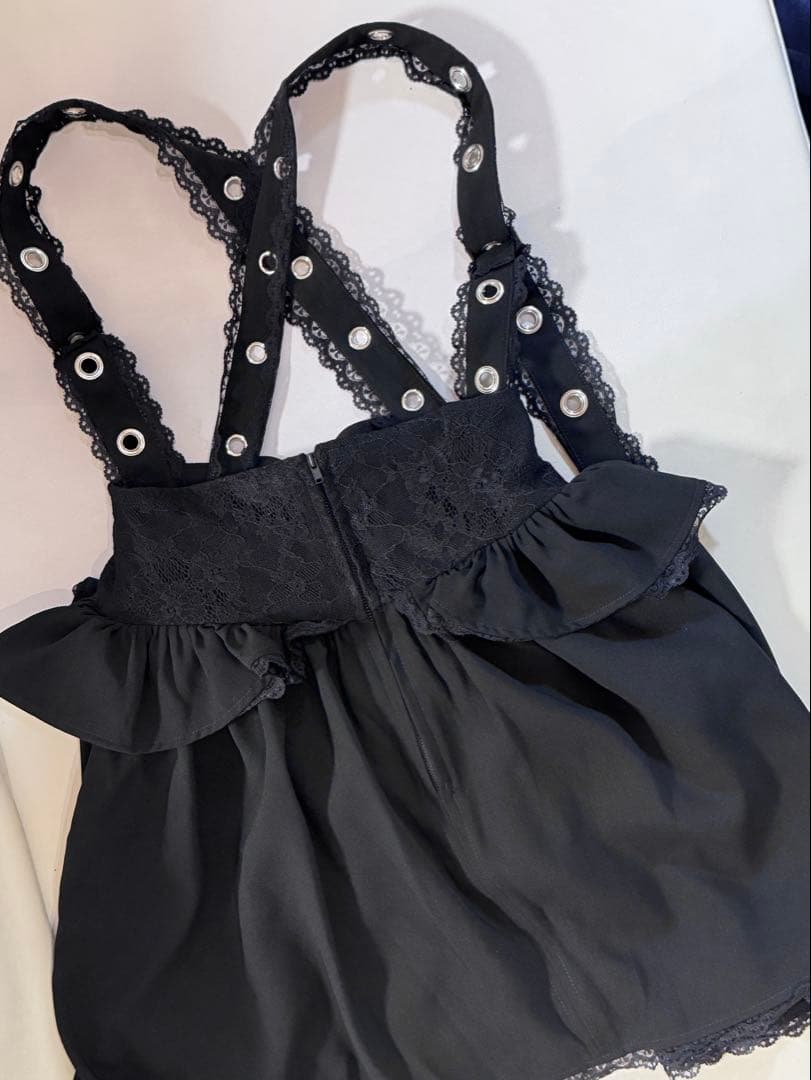 dimmoire 夢纏うサスペンダースカート Black