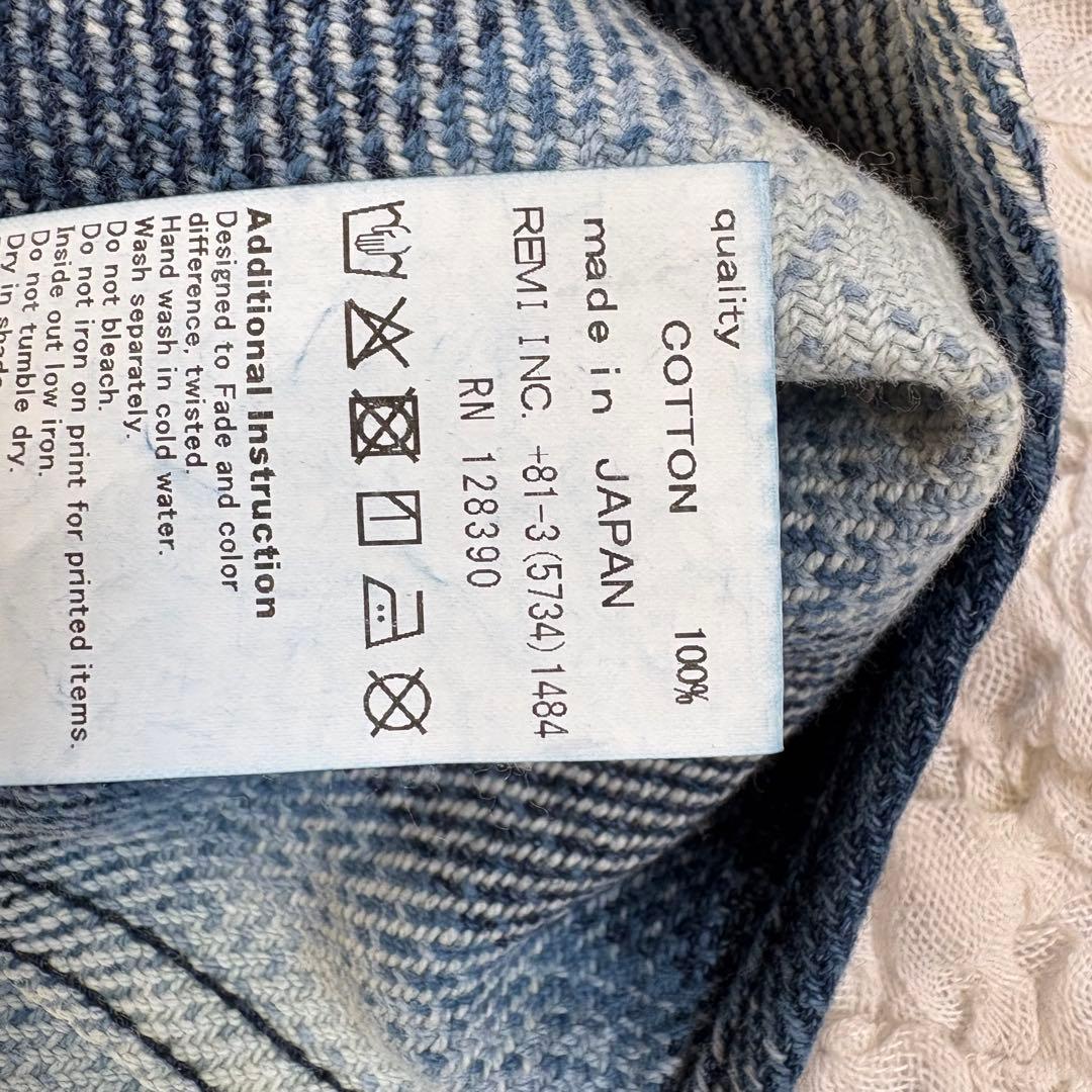 美品 ビームスプラス別注 REMI RELIEF / インディゴフランネルシャツ