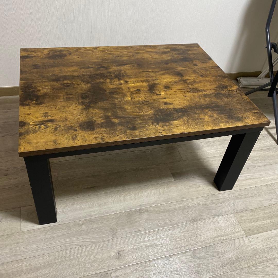 ダークブラウン木製こたつ