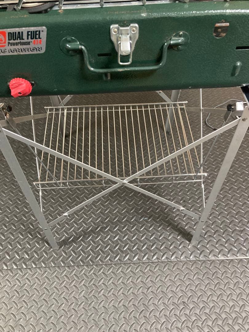 値下げ⭐5点　Coleman 414 ツーバーナー＋スタンド＋トレイ＋ラック2種