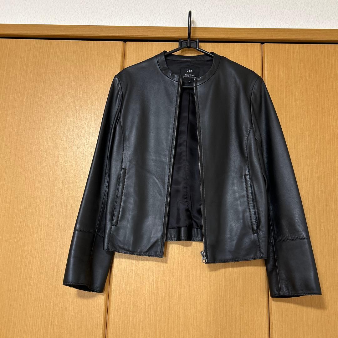 【KKK美品】23区 シープレザージャケット