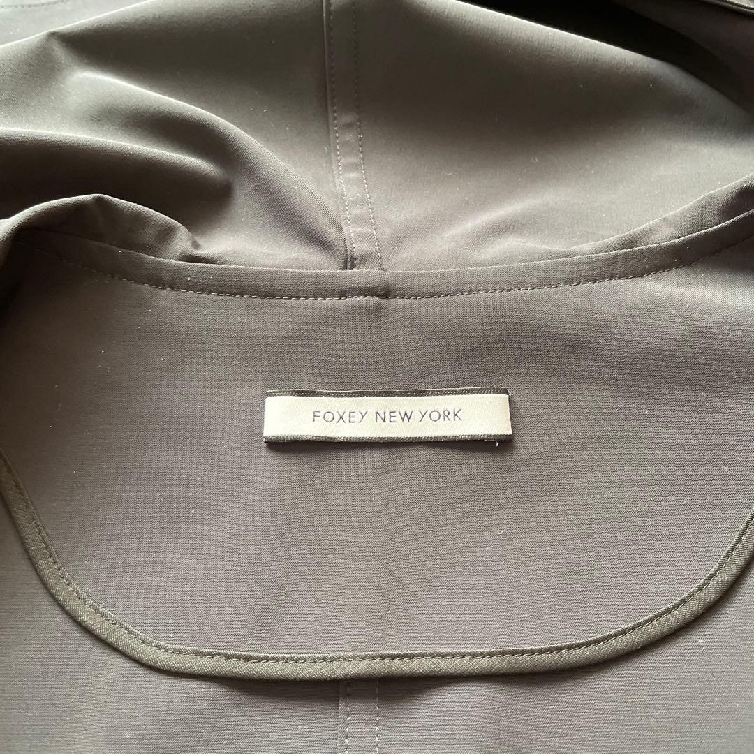 FOXEY レイニー フィット&フレア Aライン トレンチコート