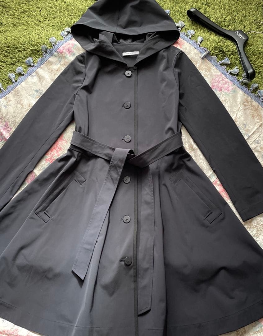FOXEY レイニー フィット&フレア Aライン トレンチコート