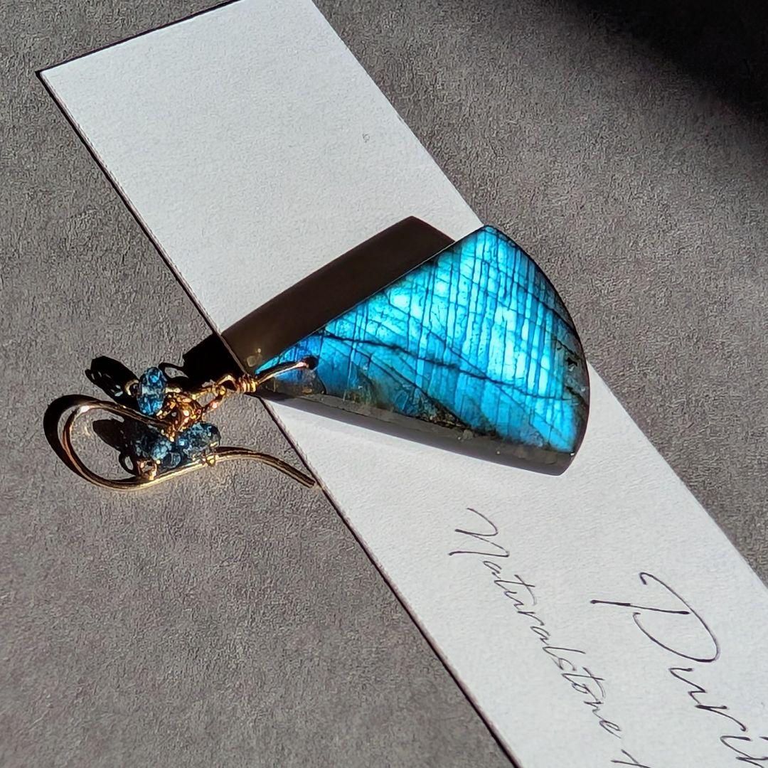 skygray様 ラブラドライト ダブレットピアス