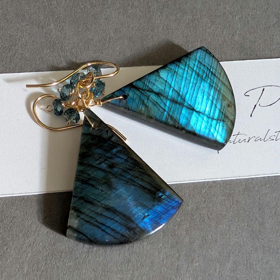 skygray様 ラブラドライト ダブレットピアス