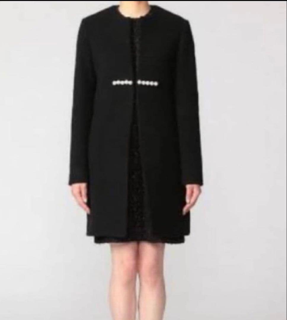 Yoko chanヨーコチャン✴︎ノーカラーブラックジャケット・パール装飾36