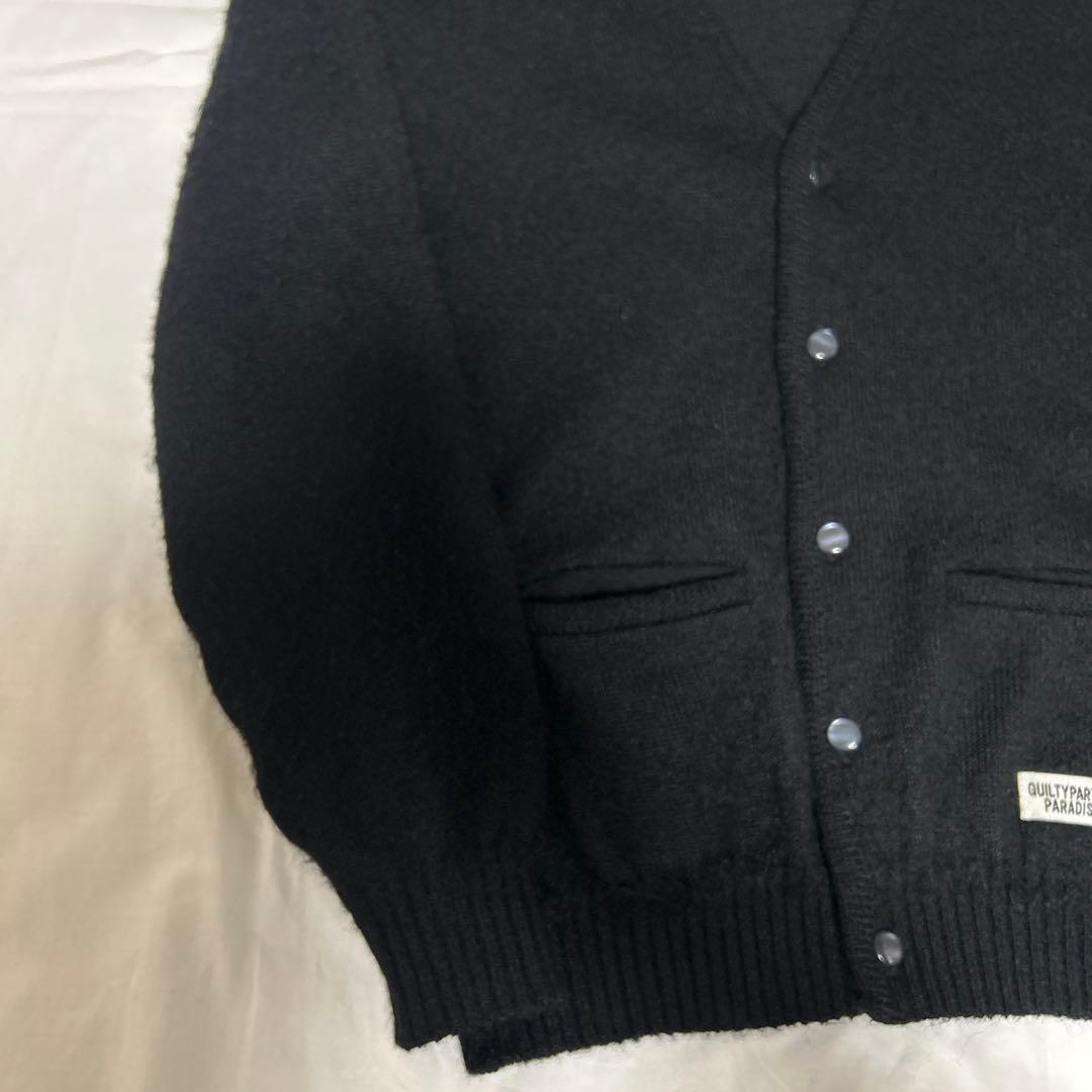 ワコマリアモヘアカーディガンブラック　S WACKOMARIA 野村訓市