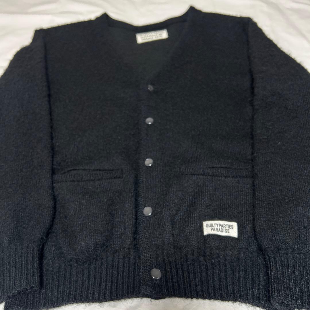 ワコマリアモヘアカーディガンブラック　S WACKOMARIA 野村訓市