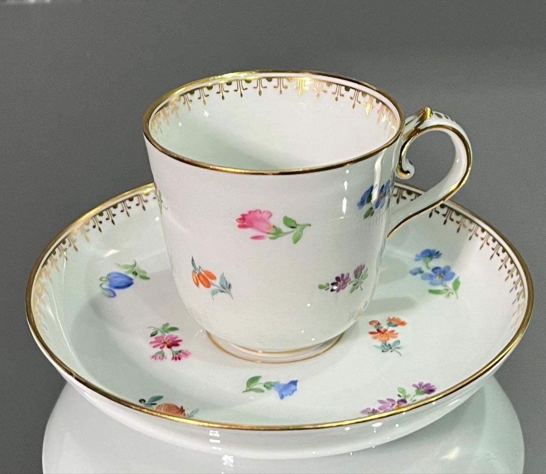 Meissen マイセン/※珍品 1級品 Aカンテ 散らし小花　カップ＆ソーサー