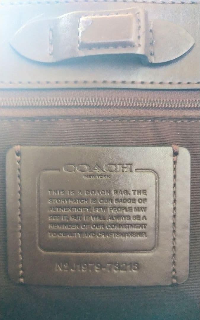 か*り様 COACH ブラックレザートートバッグ ゴールドチェーン付 2way