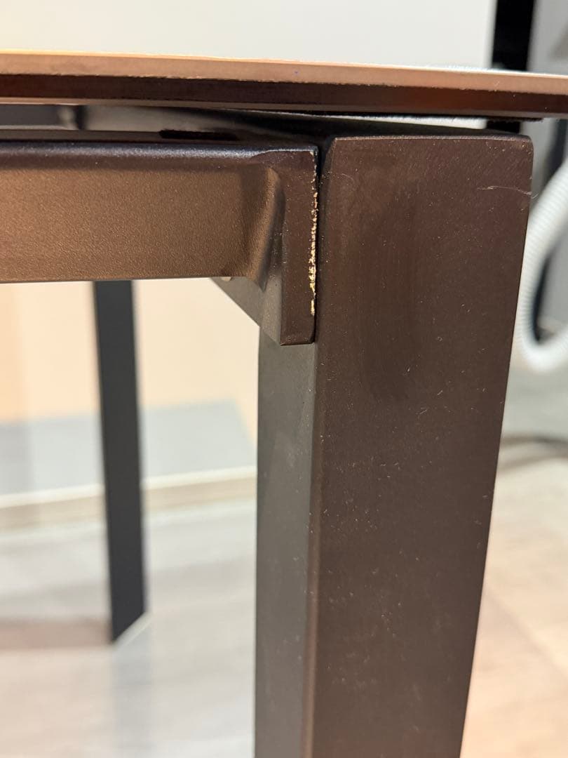 美品　セラミックダイニングテーブル　90×80