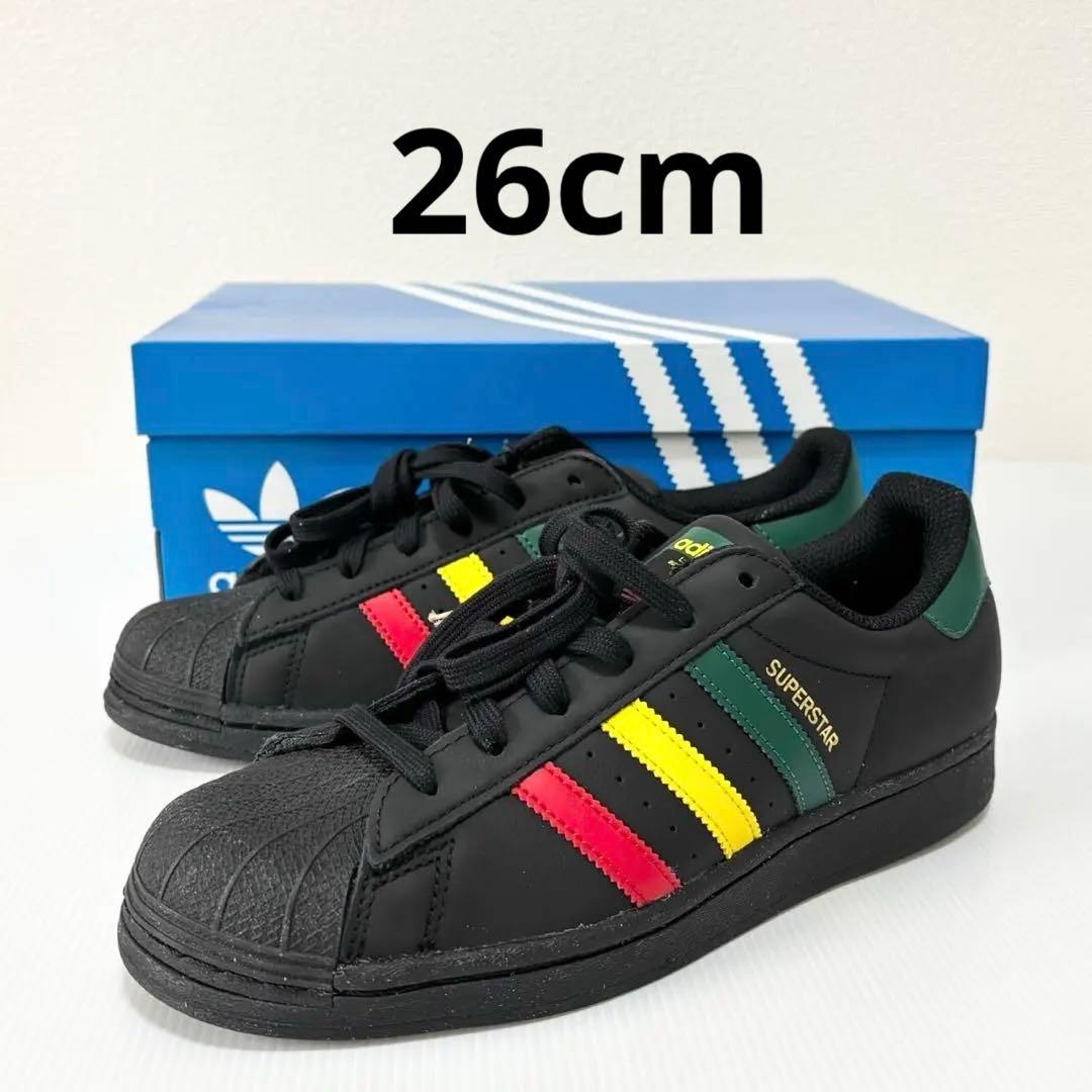新品未使用　26㎝ アディダス　adidas スーパースター　ラスタブラック