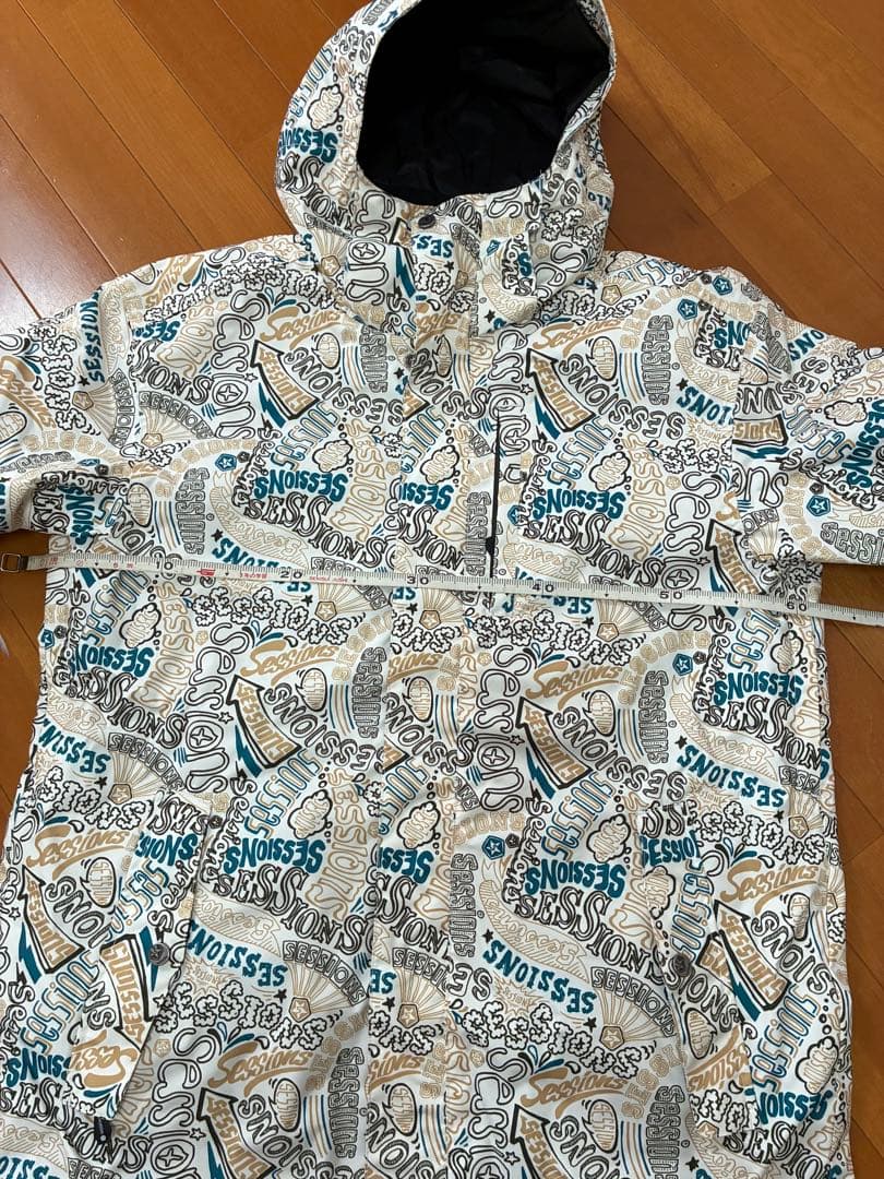美品　SESSIONS 総柄　BURTON スノーボードウェア 上下セット　Ｌ
