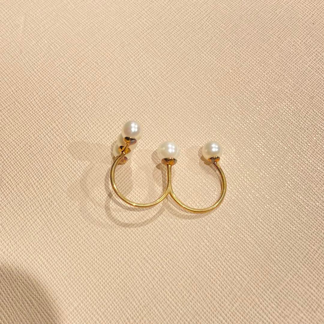 ARTIDA OUD アコヤパール　ダブルフィンガー　リング