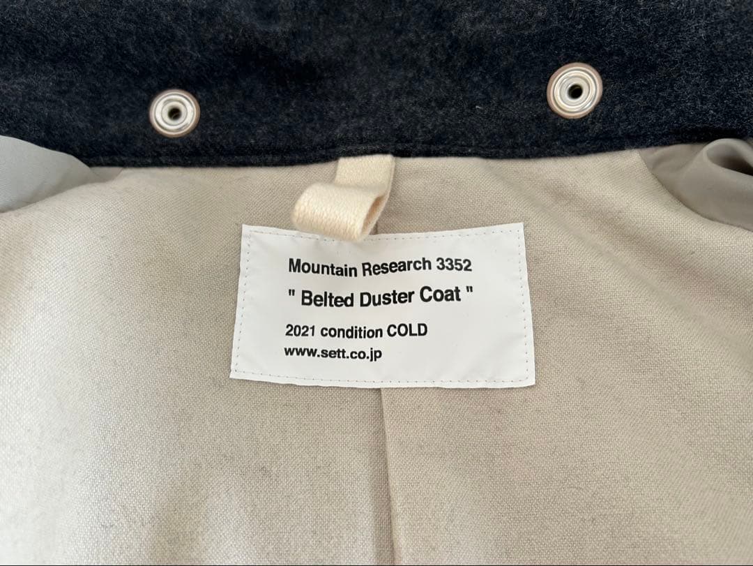マウンテンリサーチ\"Belted Duster Coat\"ジェネラルリサーチ