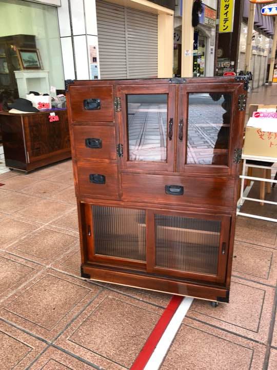 総桐箪笥再生民芸調 食器棚