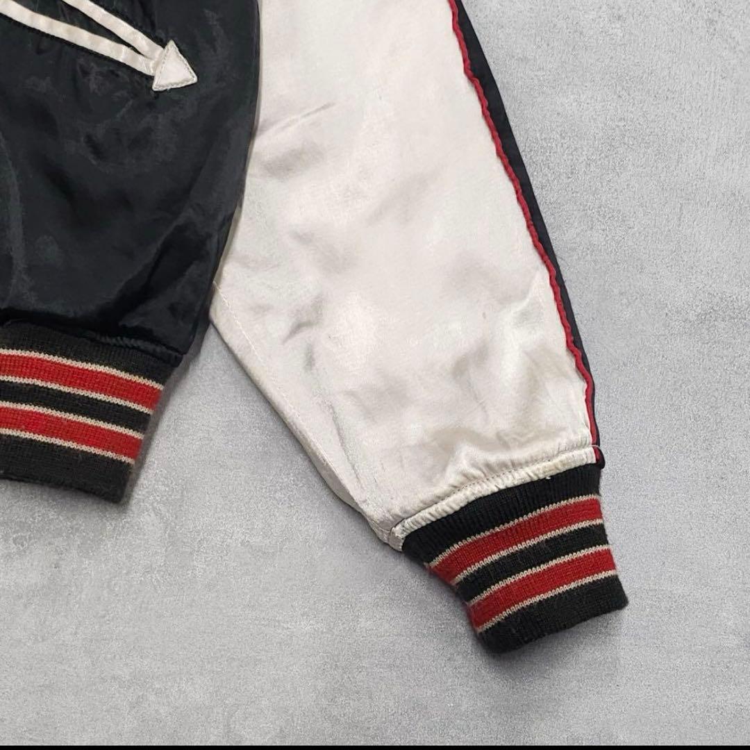 90s HOUSTON スカジャン リバーシブル　虎　龍　風神雷神