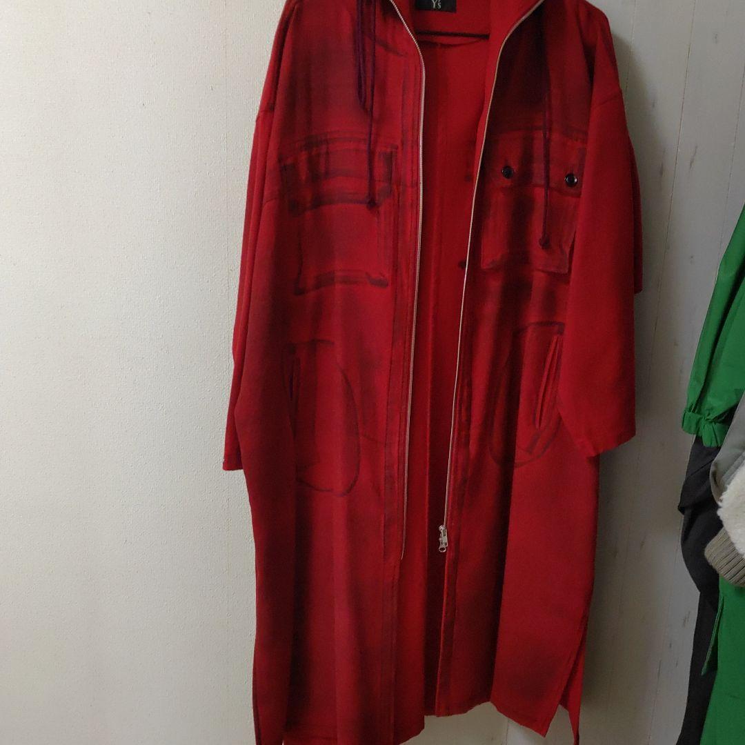 y's ロングコート　赤　21aw
