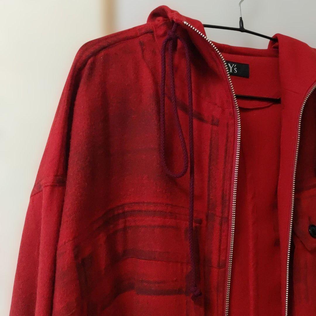 y's ロングコート　赤　21aw