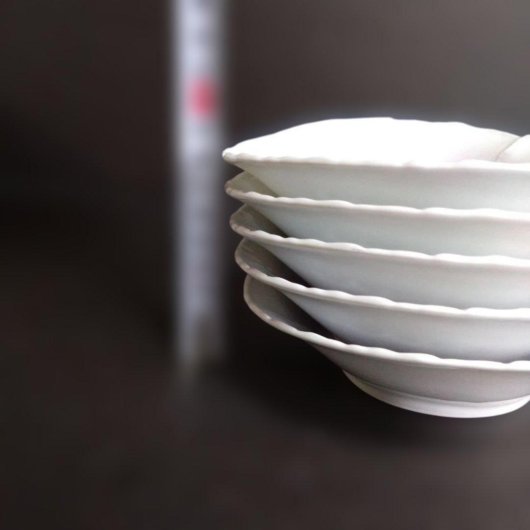 新品 有田焼 藤巻製陶 紫 小鉢５個 継ぎ合わせ 楕円形 取皿